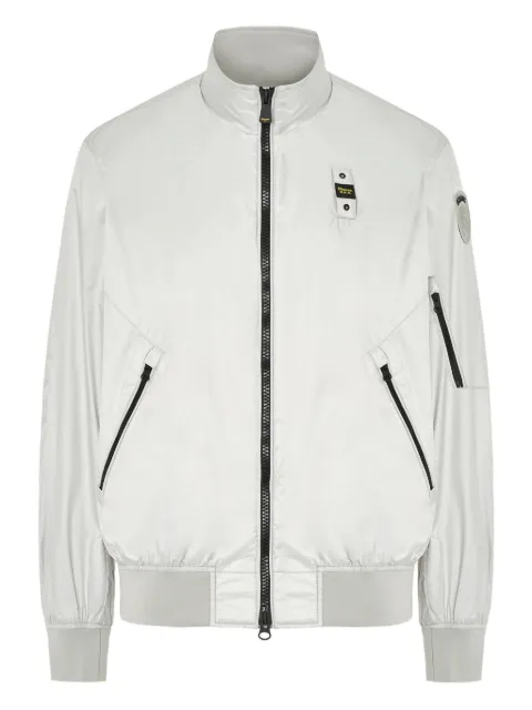 Blauer zip-fastening bomber jacket