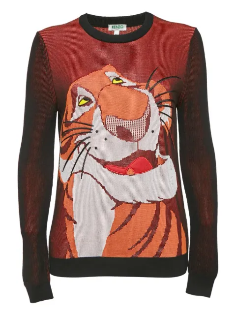 Kenzo Pre-Owned Jungle Book tiger-kacquard sweater