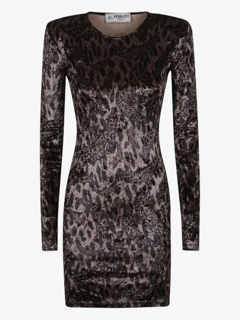 Fiorucci velvet leopard-print dress