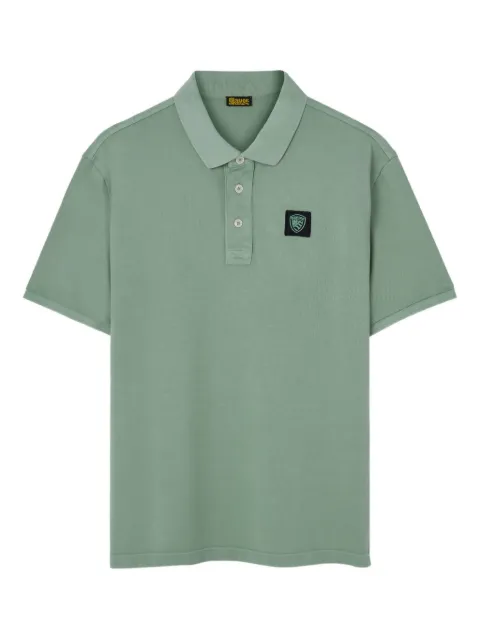 Blauer logo-detail cotton polo shirt