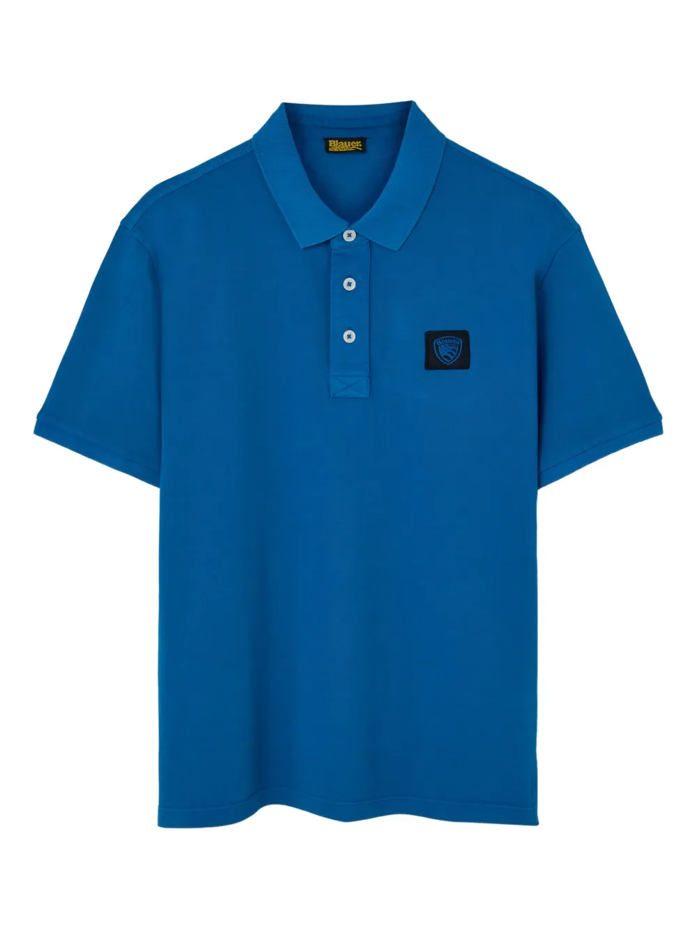 Blauer logo-detail cotton polo shirt