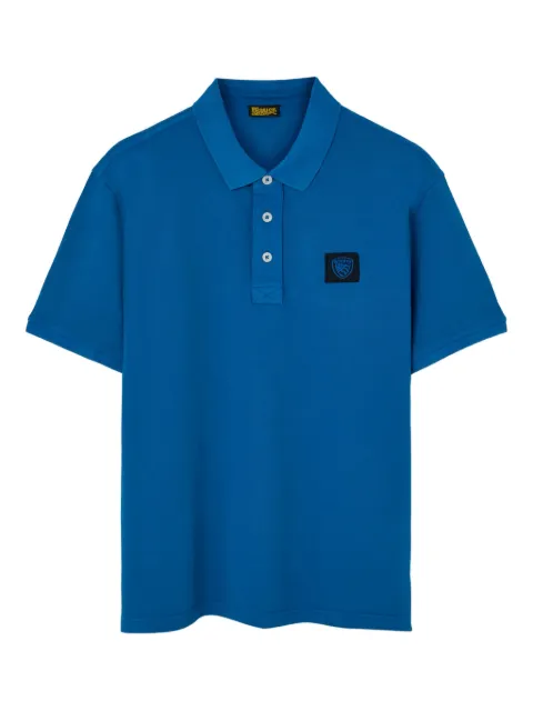 Blauer logo-detail cotton polo shirt