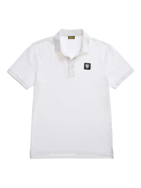 Blauer logo-detail cotton polo shirt