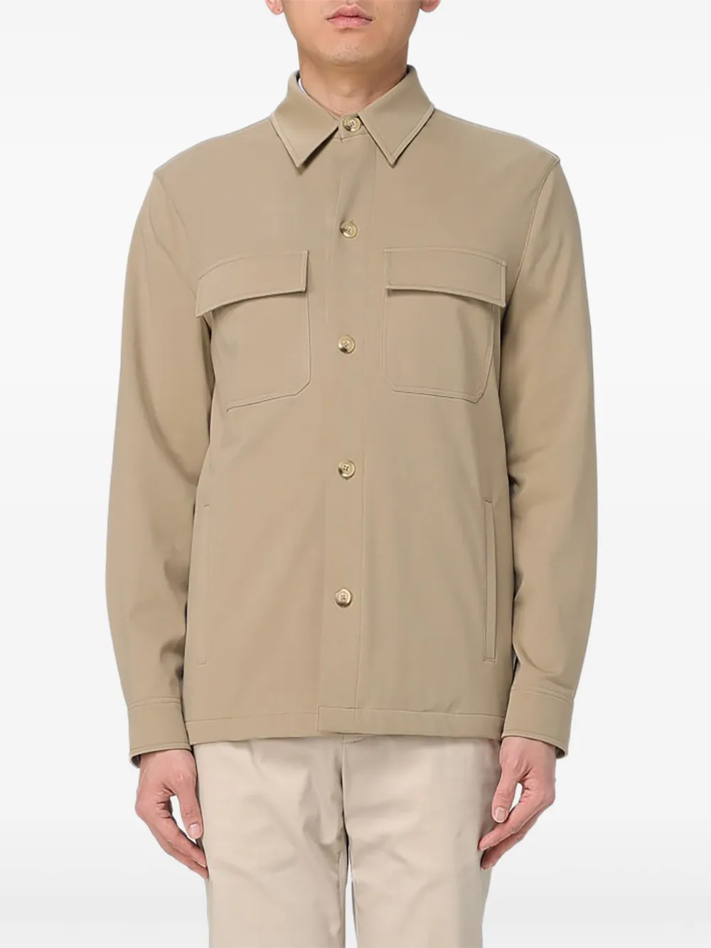 Manuel Ritz button-up shirt jacket | Neutrals | Image 1