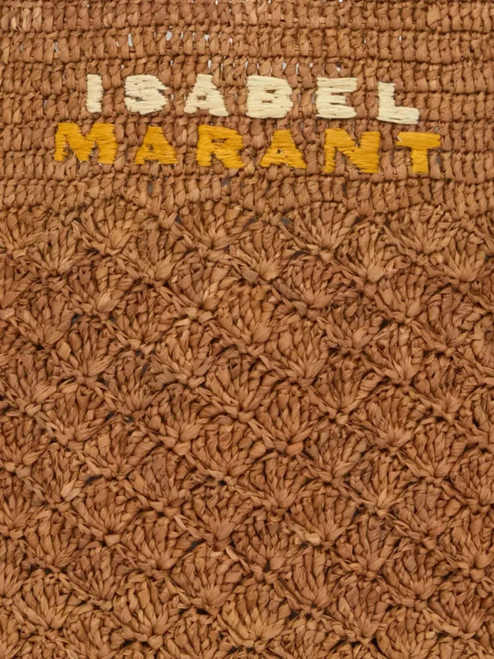 Isabel Marant Praia Crochet-detail Shoulder Bag In Brown