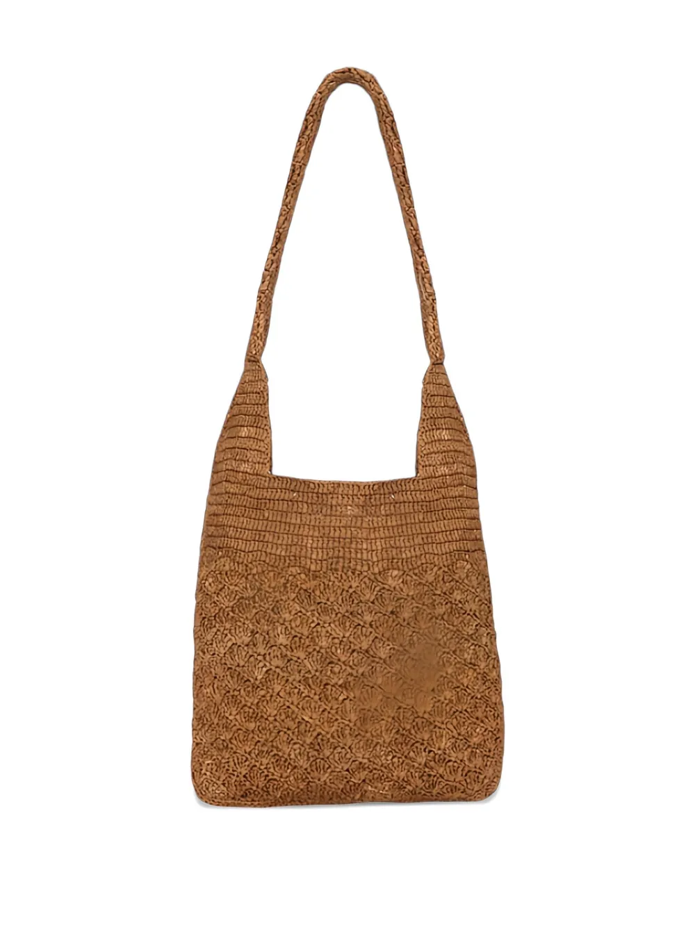 Isabel Marant Praia Crochet-detail Shoulder Bag In Brown
