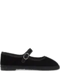 FLABELUS Antonia velvet buckle ballet flats - Black