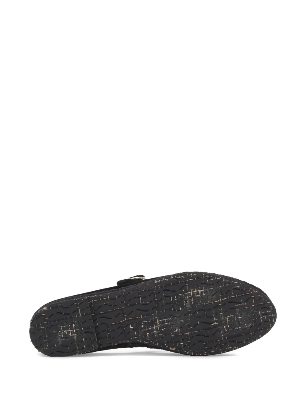 FLABELUS Antonia velvet buckle ballet flats Black