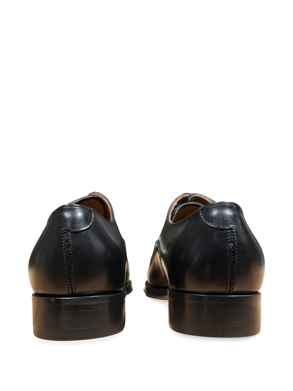 LEYVA cap-toe lace-up Oxford shoes Zwart