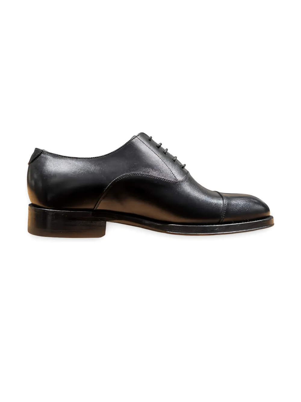 LEYVA cap-toe lace-up Oxford shoes Zwart
