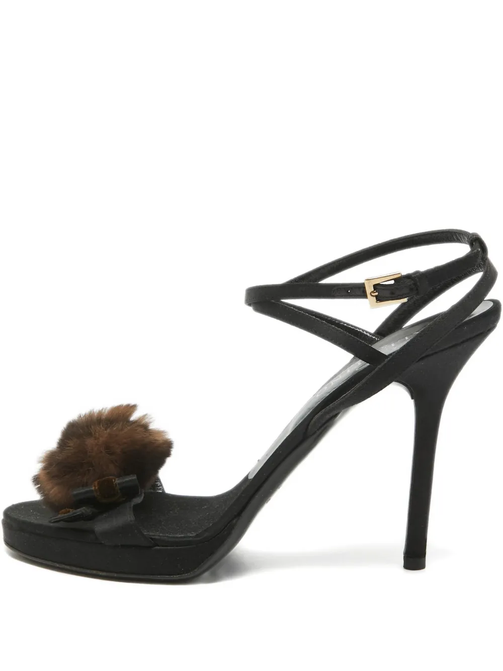 Valentino Garavani Pre-Owned Sandalen aus Satin 100mm - Schwarz
