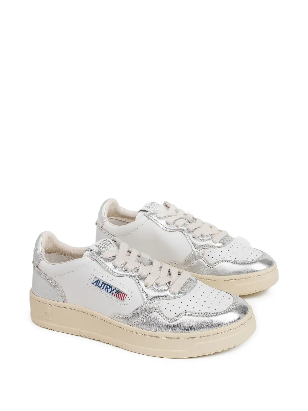 Autry logo-print leather sneakers White