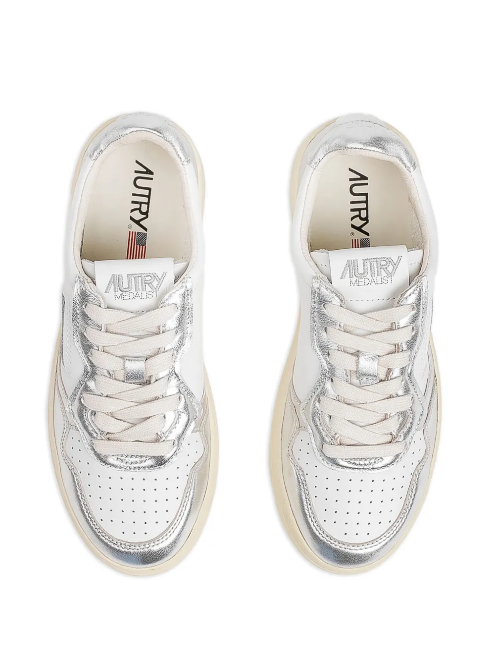 Autry logo-print leather sneakers - Wit