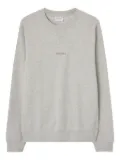 Les Deux Dexter embroidered crew-neck sweatshirt - Grey