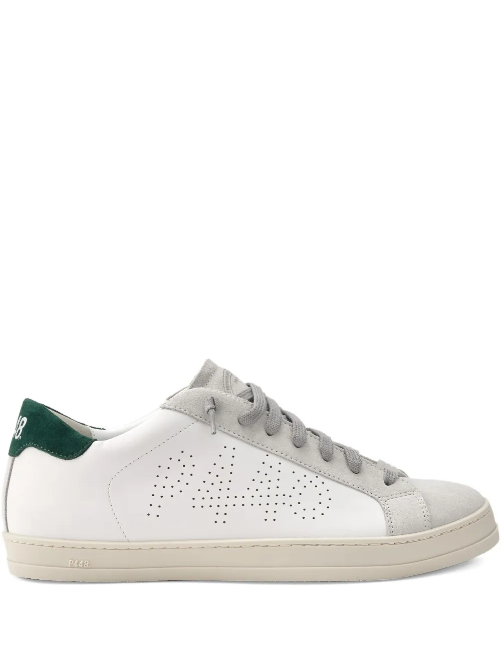 P448 perforated-logo leather sneakers White