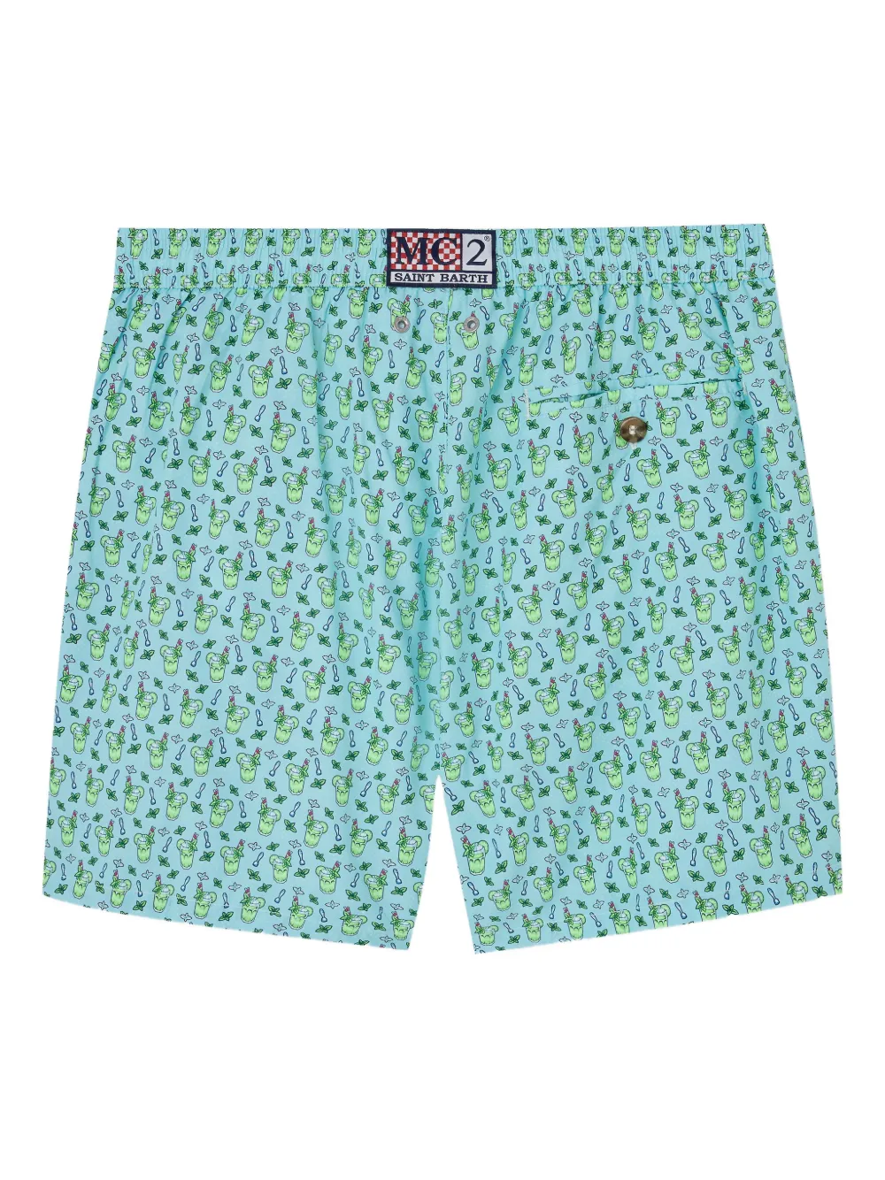 MC2 Saint Barth Zwembroek met mojito-print Blauw