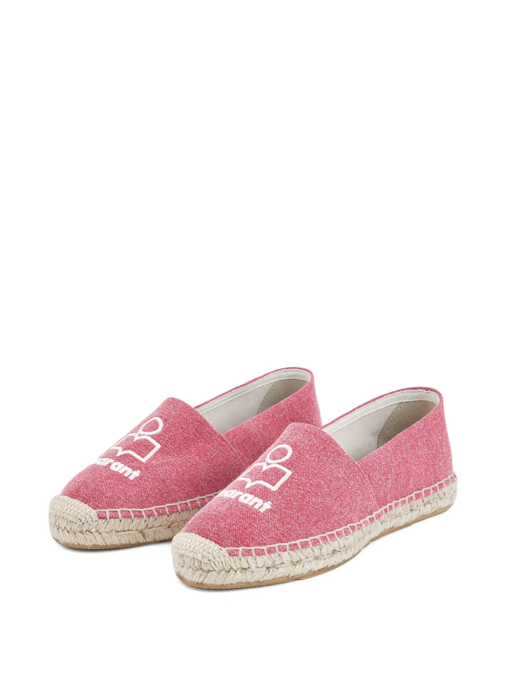 ISABEL MARANT Canae logo-embroidered flat espadrilles Pink
