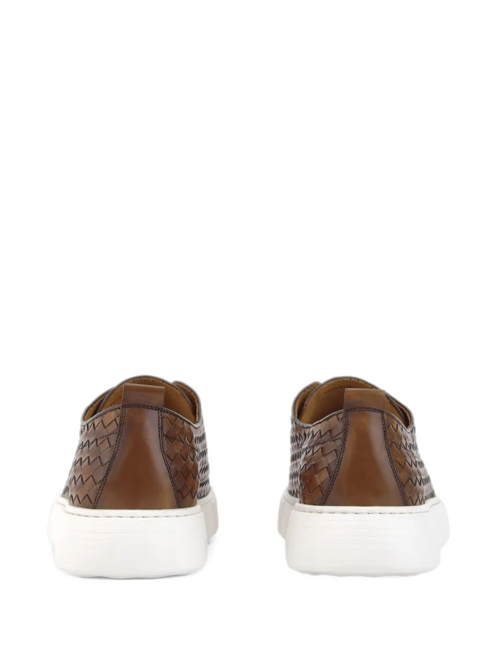 CALCE woven leather trainers Brown