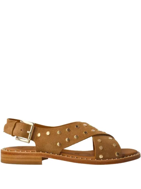 CALCE Calce cross-strap studded flat sandals