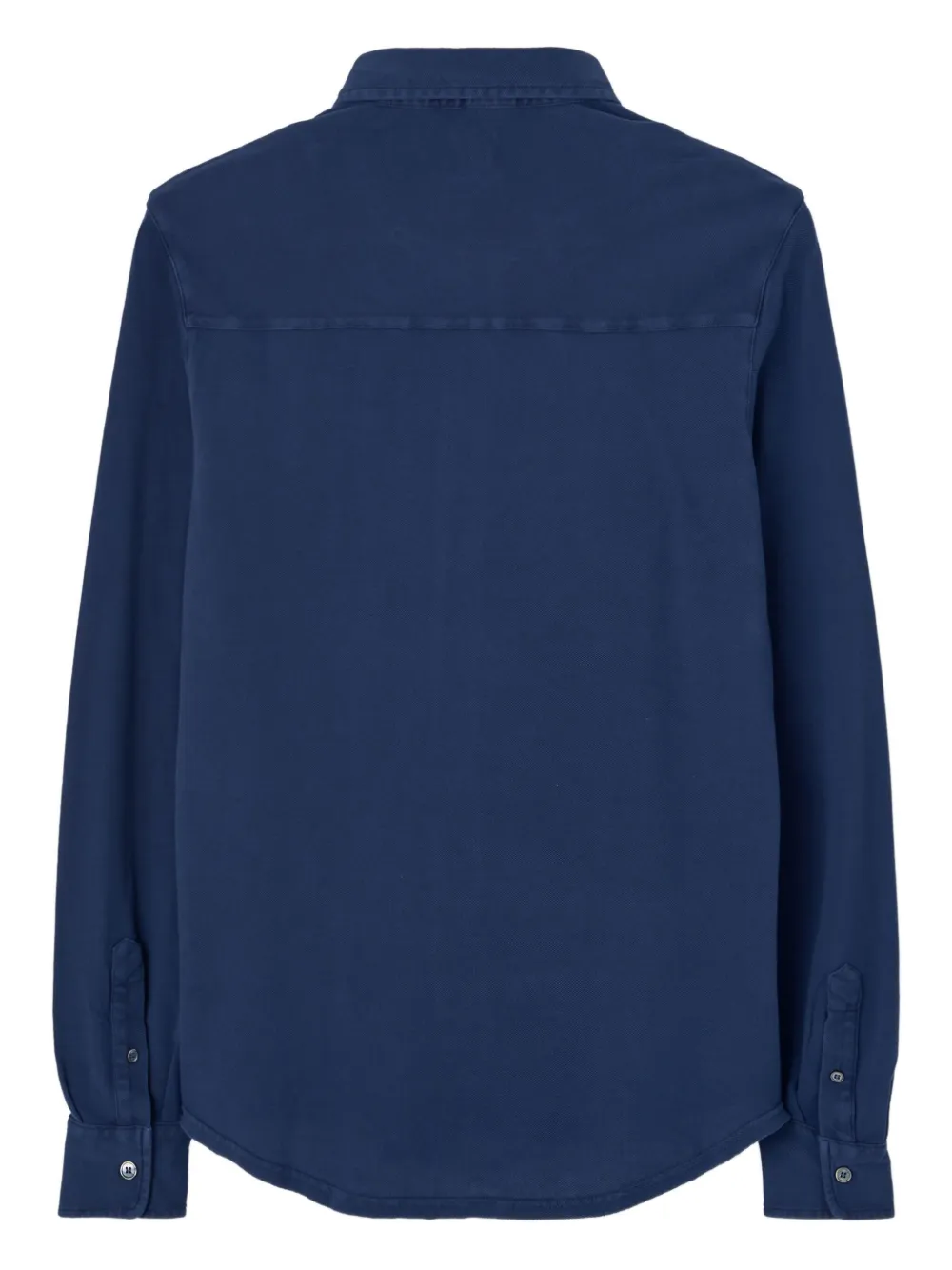 Fedeli long-sleeve button-fastening shirt - Blauw