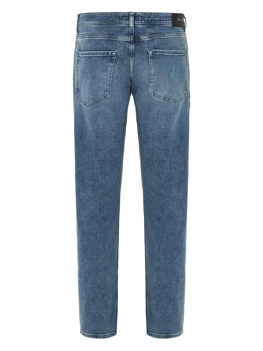 BOSS faded straight-leg jeans - Blauw
