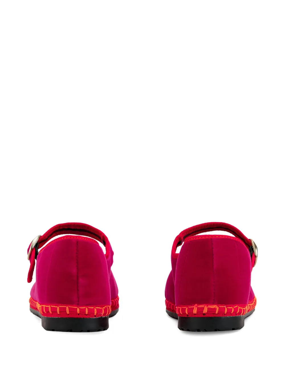 FLABELUS velvet buckle mary janes Pink