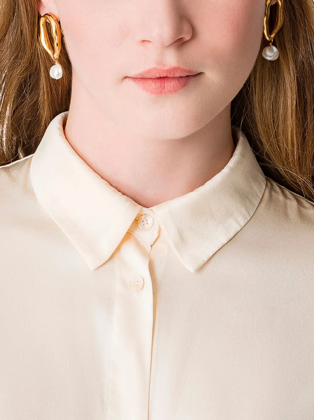 Forte Blouse met kraag Wit