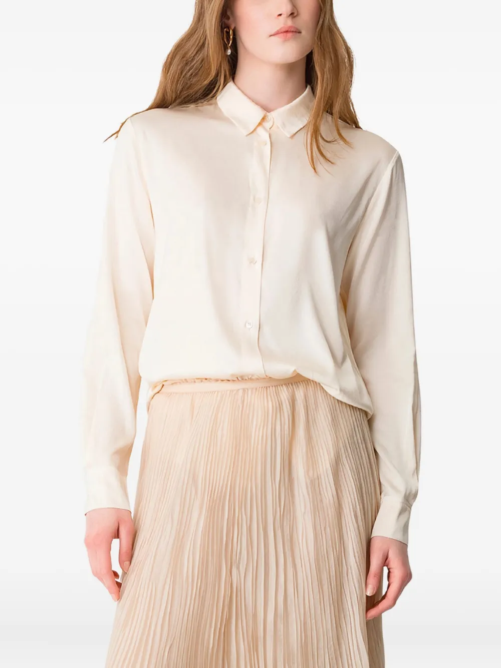 Forte Blouse met kraag Wit