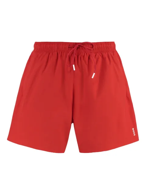 BOSS shorts de playa con cordones en la pretina