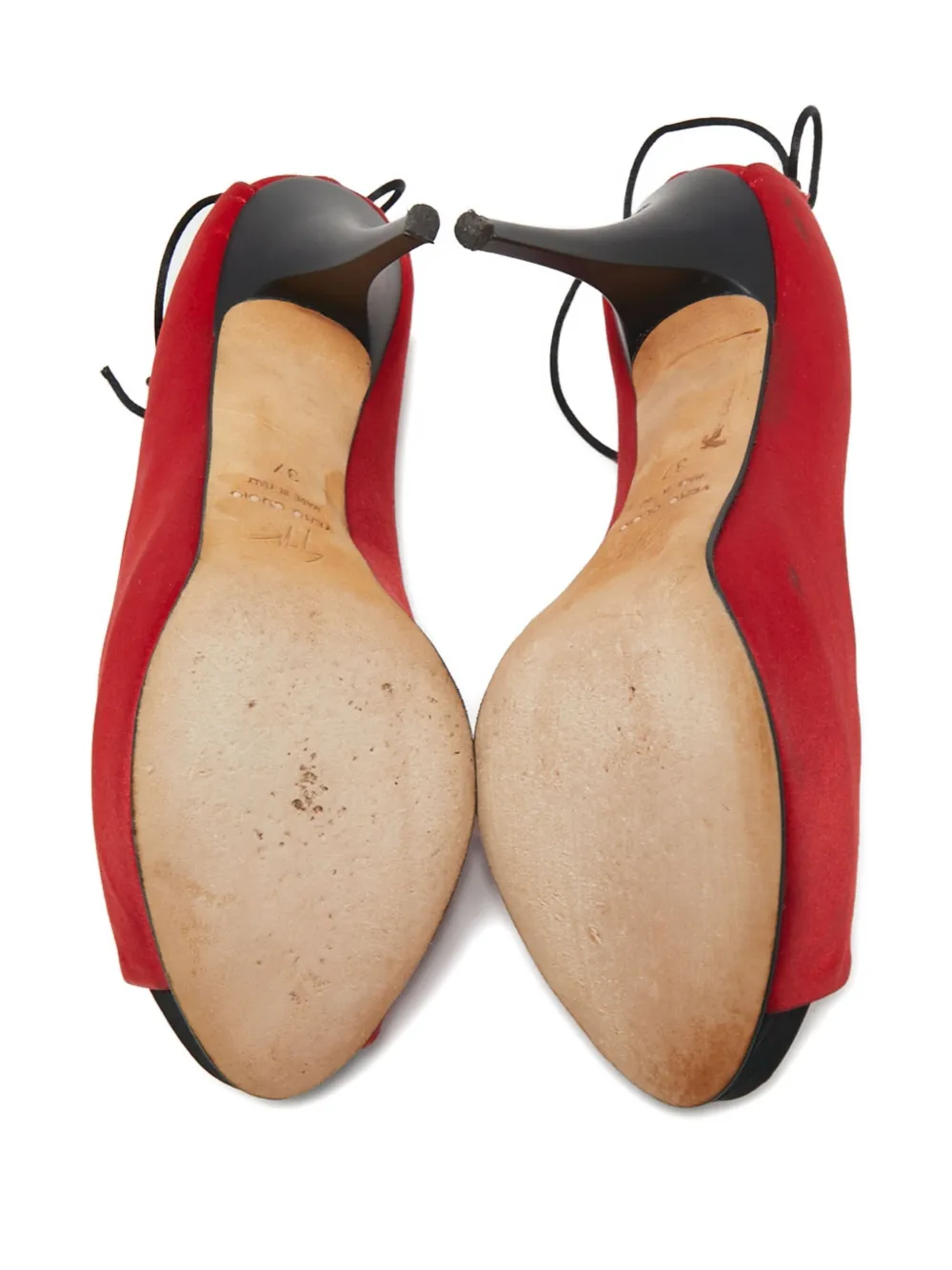 GIUSEPPE ZANOTTI VINTAGE Pre-owned 2023 110mm Peep-toe Platform Pumps In Red