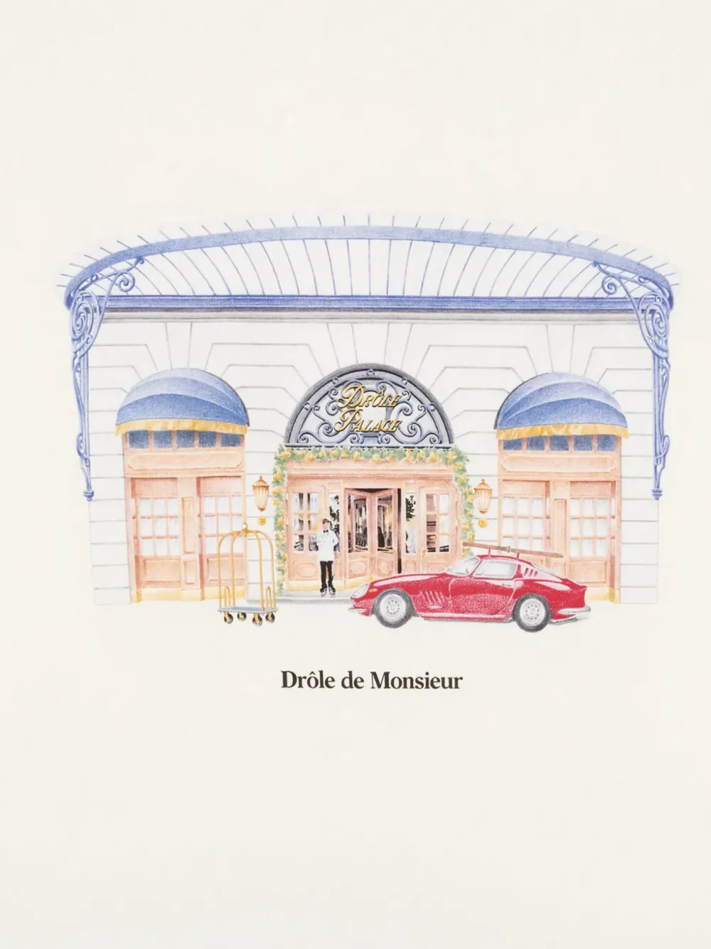 Drôle De Monsieur printed T-shirt - Beige