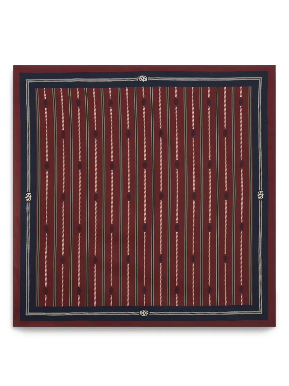 Drôle De Monsieur striped scarf - Rosso