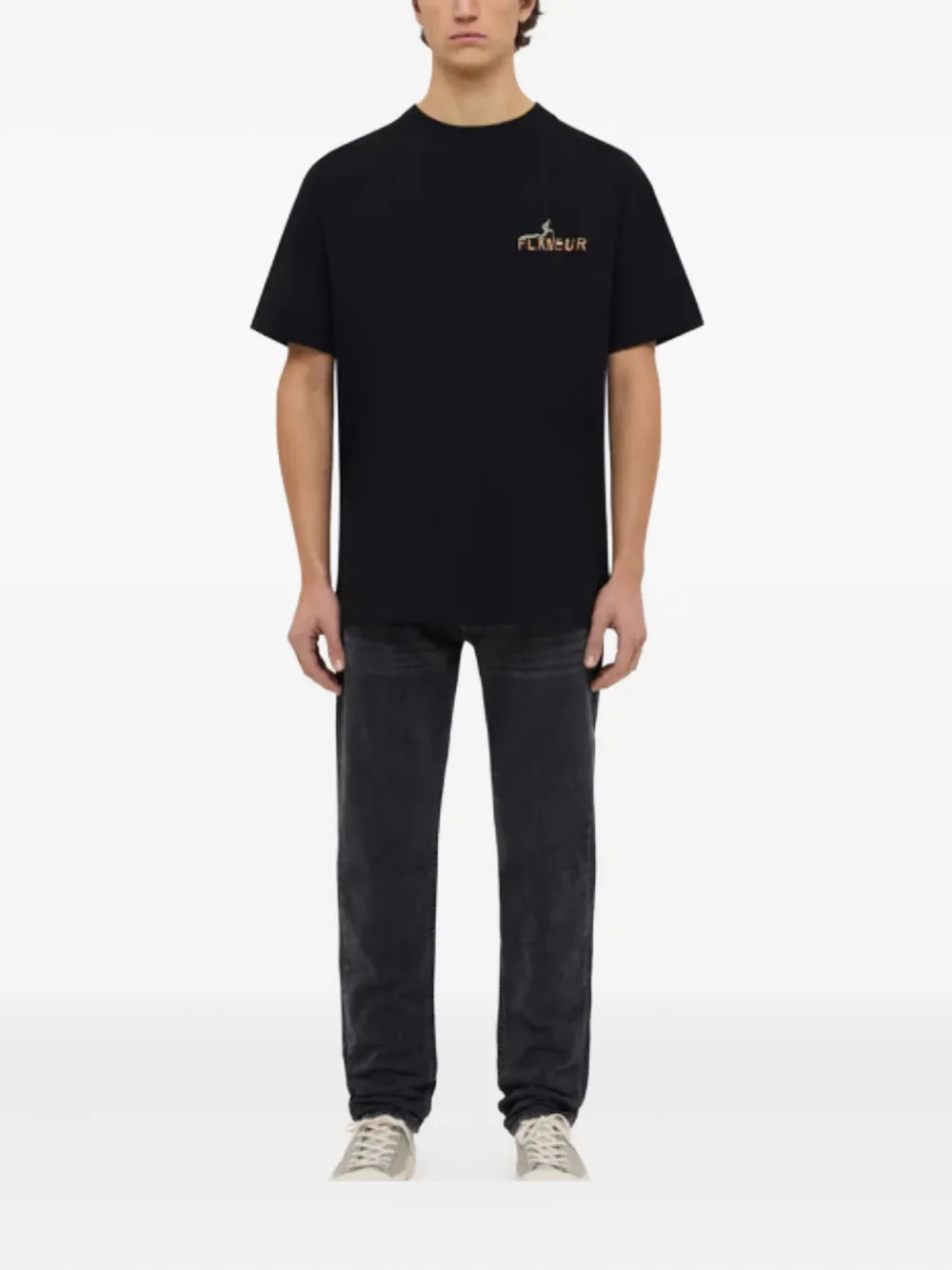 FLÂNEUR T-shirt met grafische print - Zwart