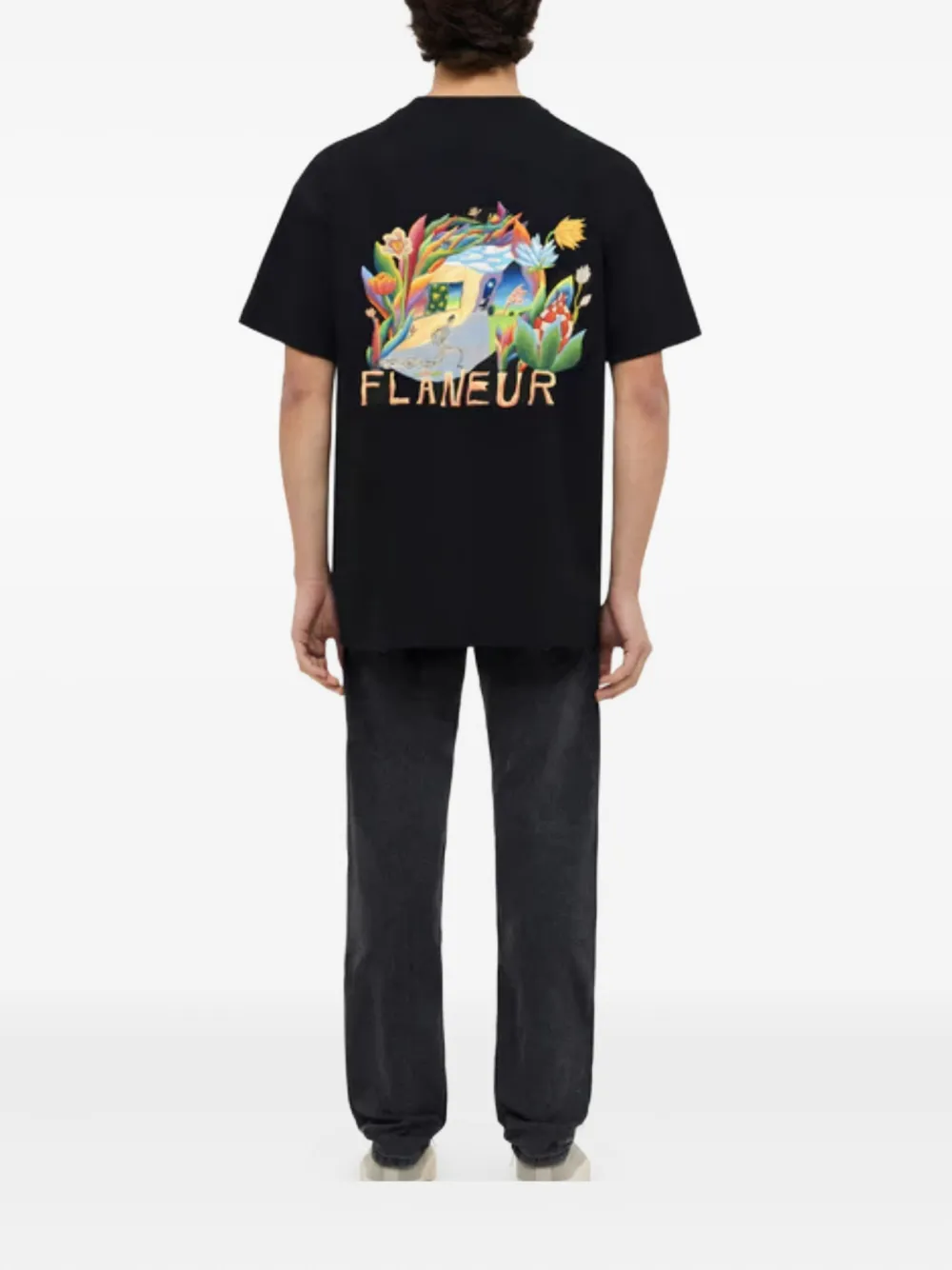 Flâneur Graphic-print T-shirt In Black