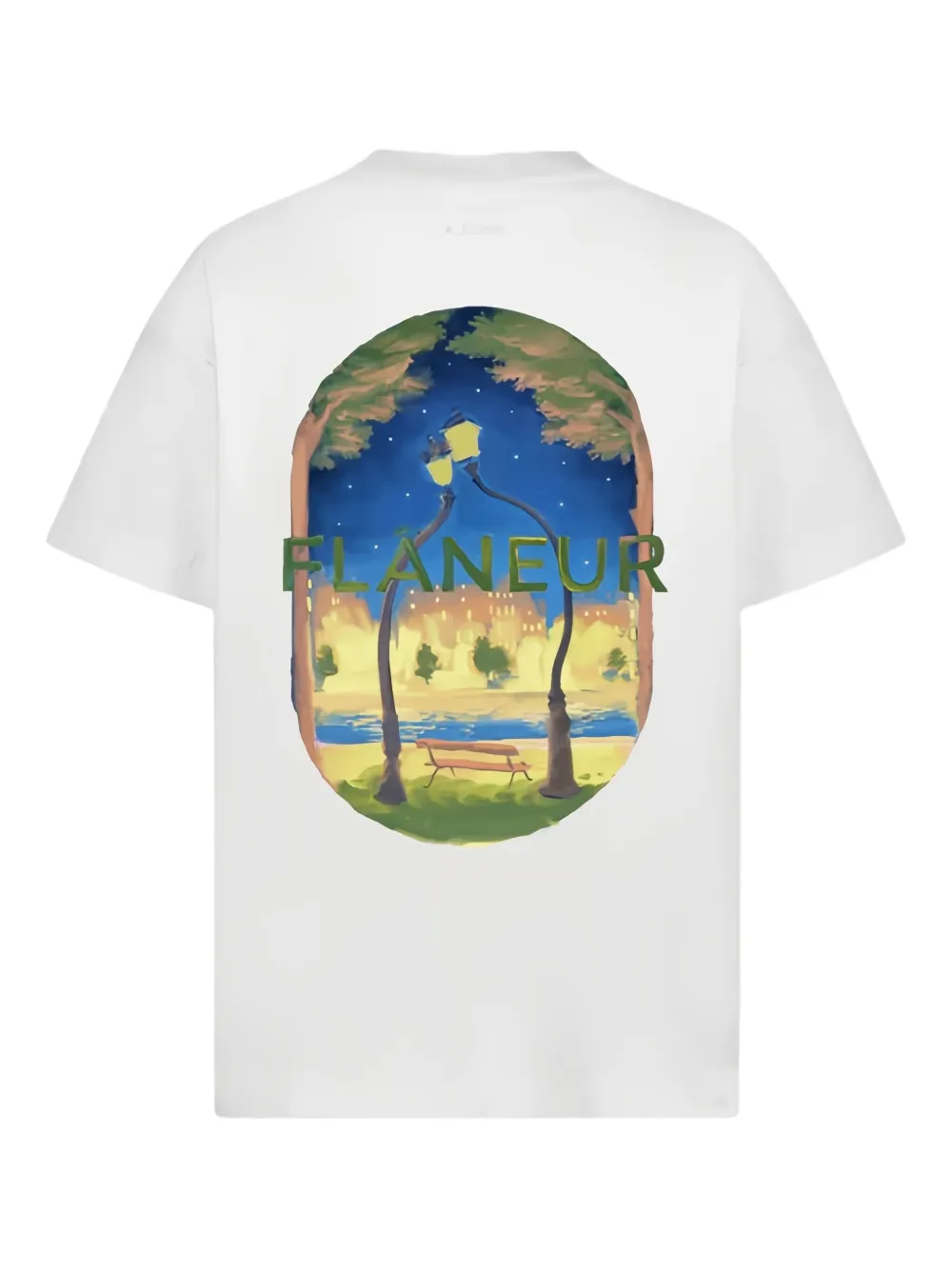 Flâneur Back-print Graphic T-shirt In White