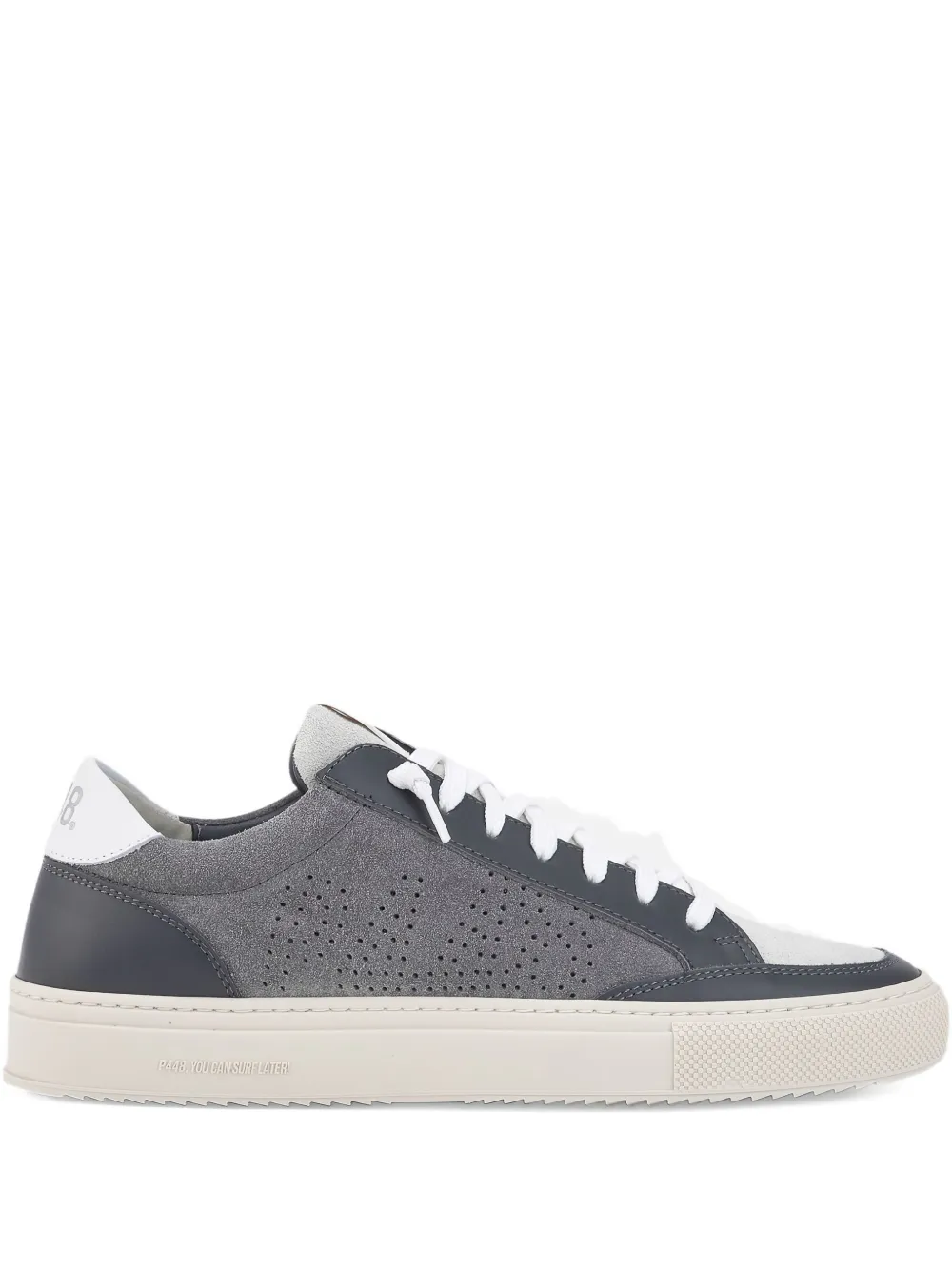 P448 Soho perforated suede sneakers Grey