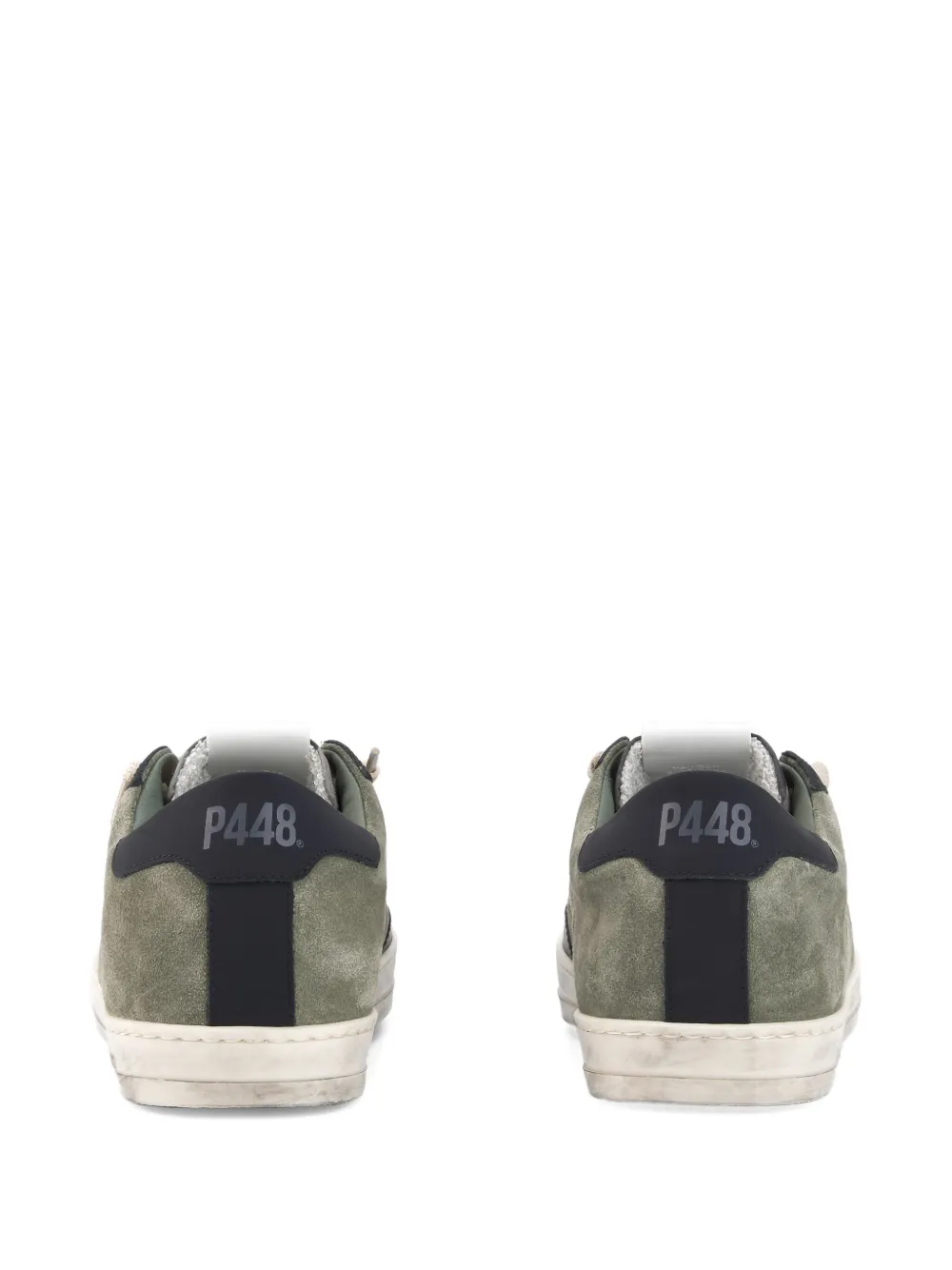 P448 John Perforated Suede Sneakers In Green