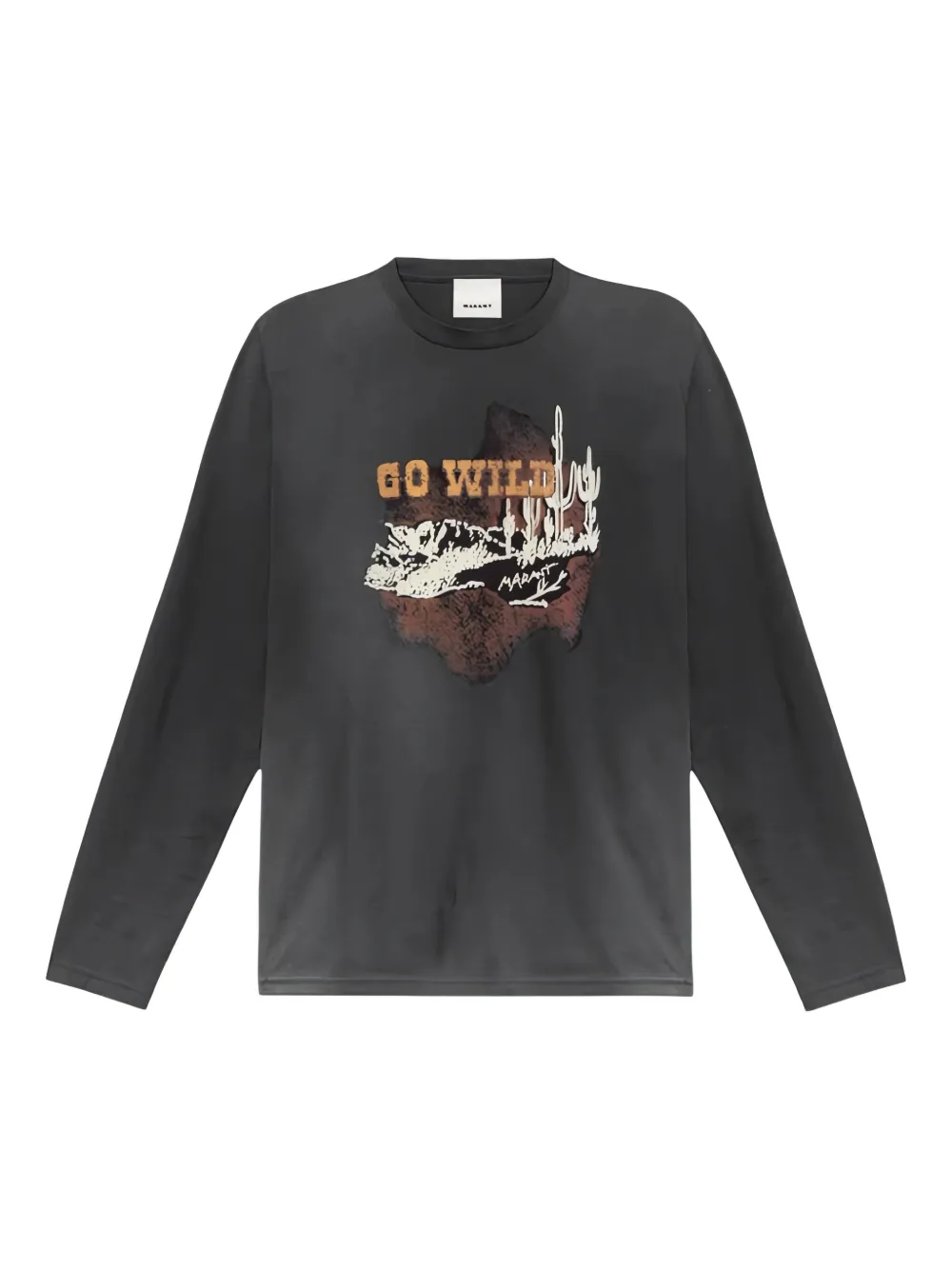 ISABEL MARANT desert-cactus print long-sleeve T-shirt Zwart
