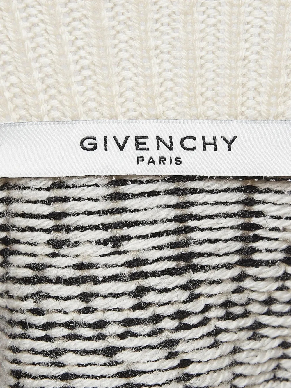 Pre-owned Givenchy Fair-isle Turtleneck Sweater In Neutral