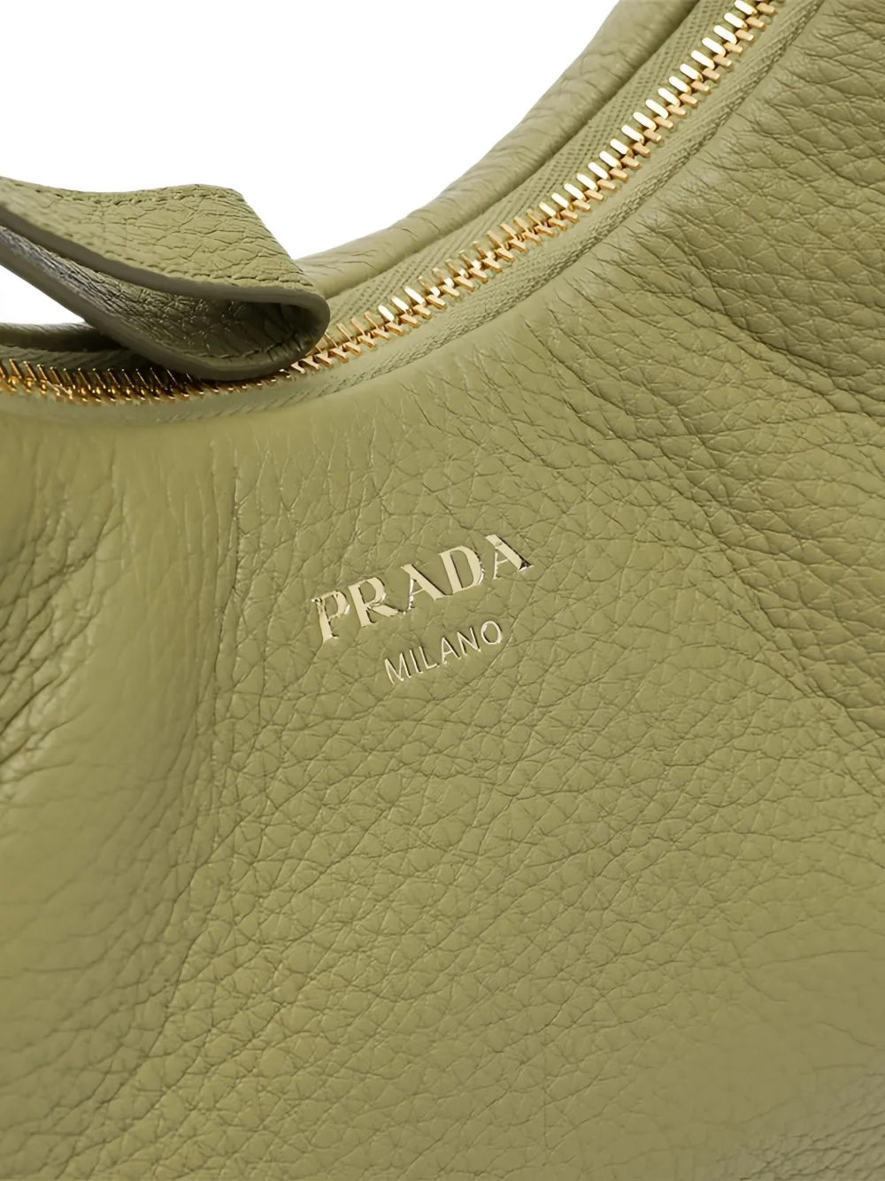 Prada Leren schoudertas Groen