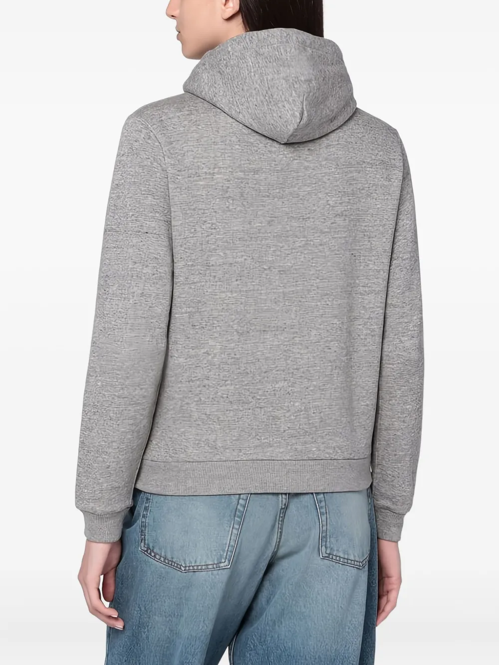 Polo Ralph Lauren Hooded Cotton Sweatshirt Front Pockets In Gray