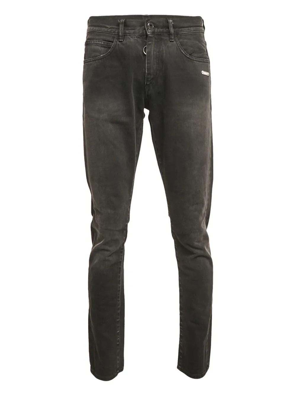 Off-White Pre-Owned logo-appliqué denim trousers | Black | Image 1