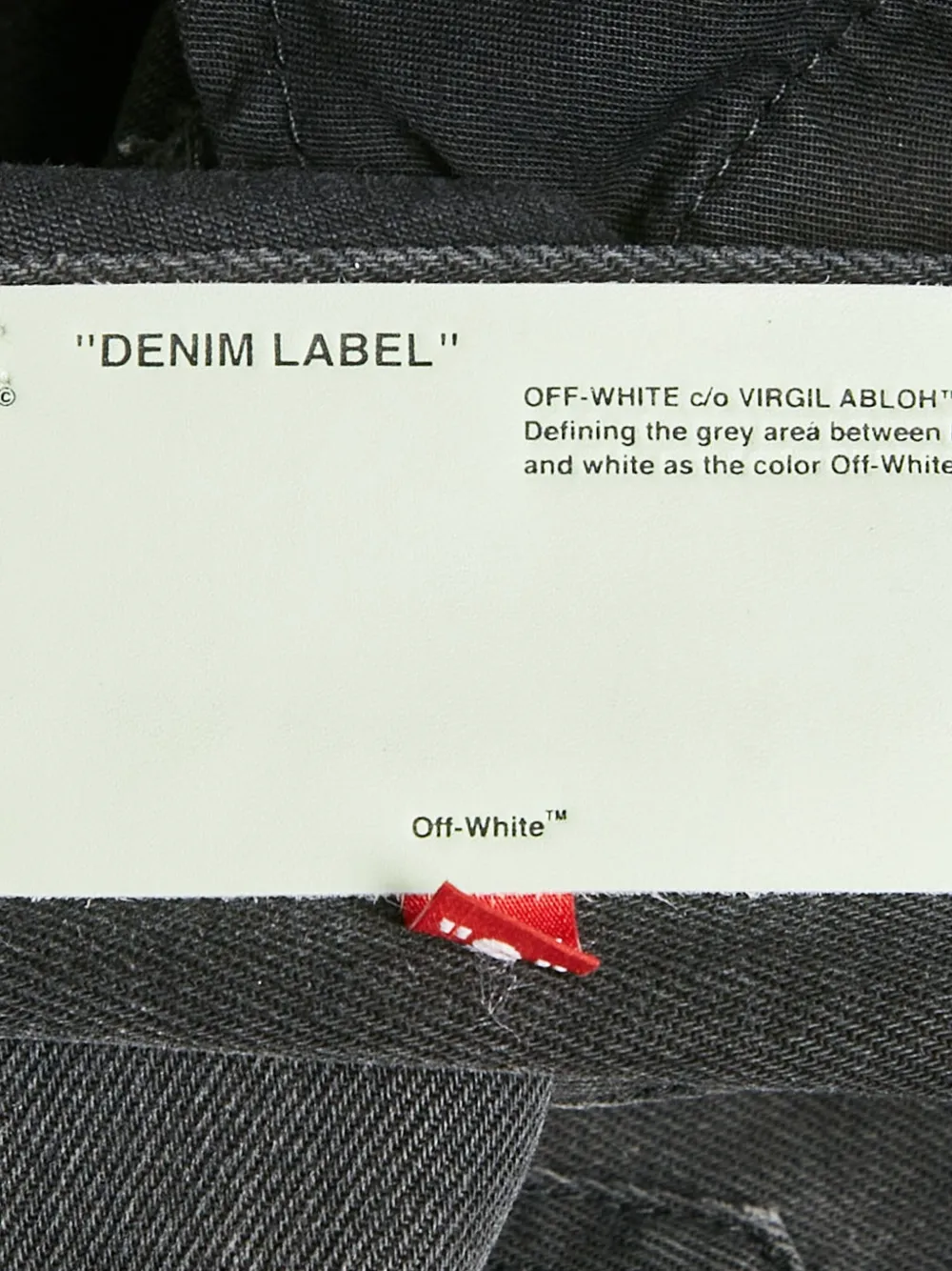 Pre-owned Off-white Logo-appliqué Denim Trousers In Black