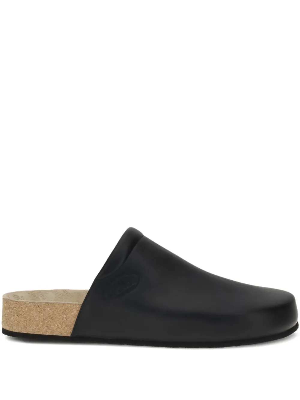 Balenciaga leather cork-sole mule Black