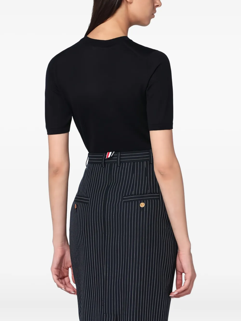 Max Mara T-shirt van scheerwol Zwart