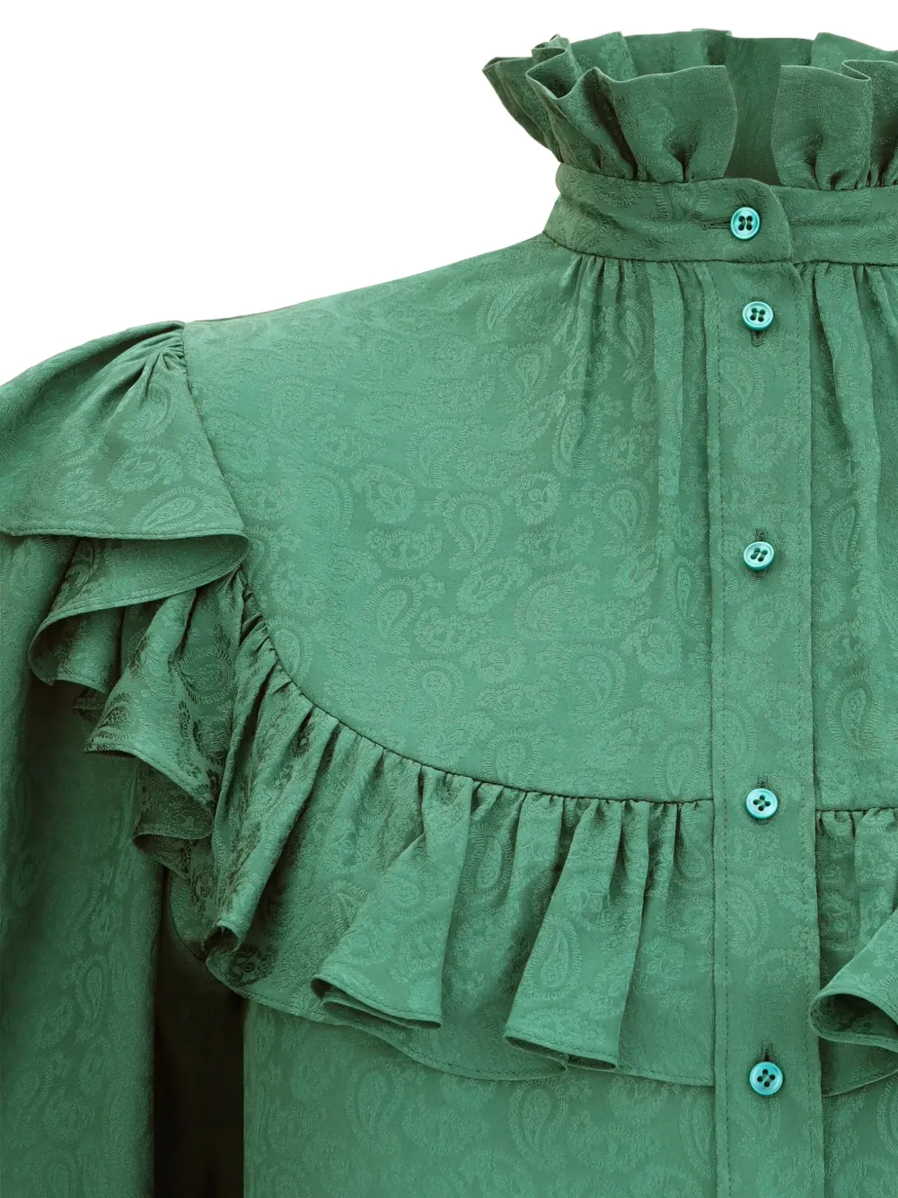 Saint Laurent Blouse met ruches 3120