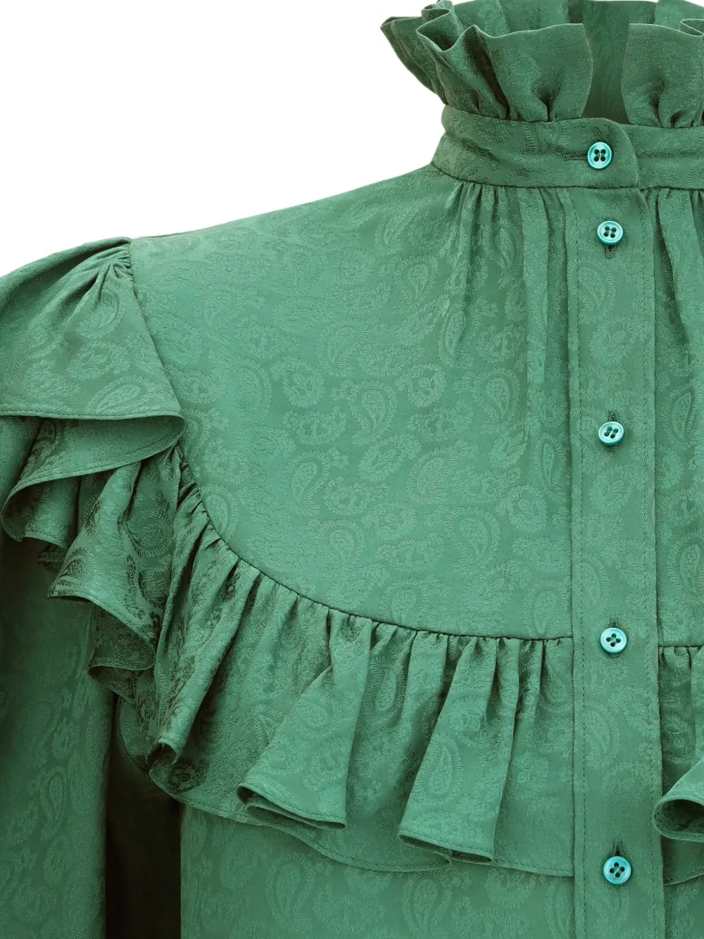 Saint Laurent Blouse met ruches 3120
