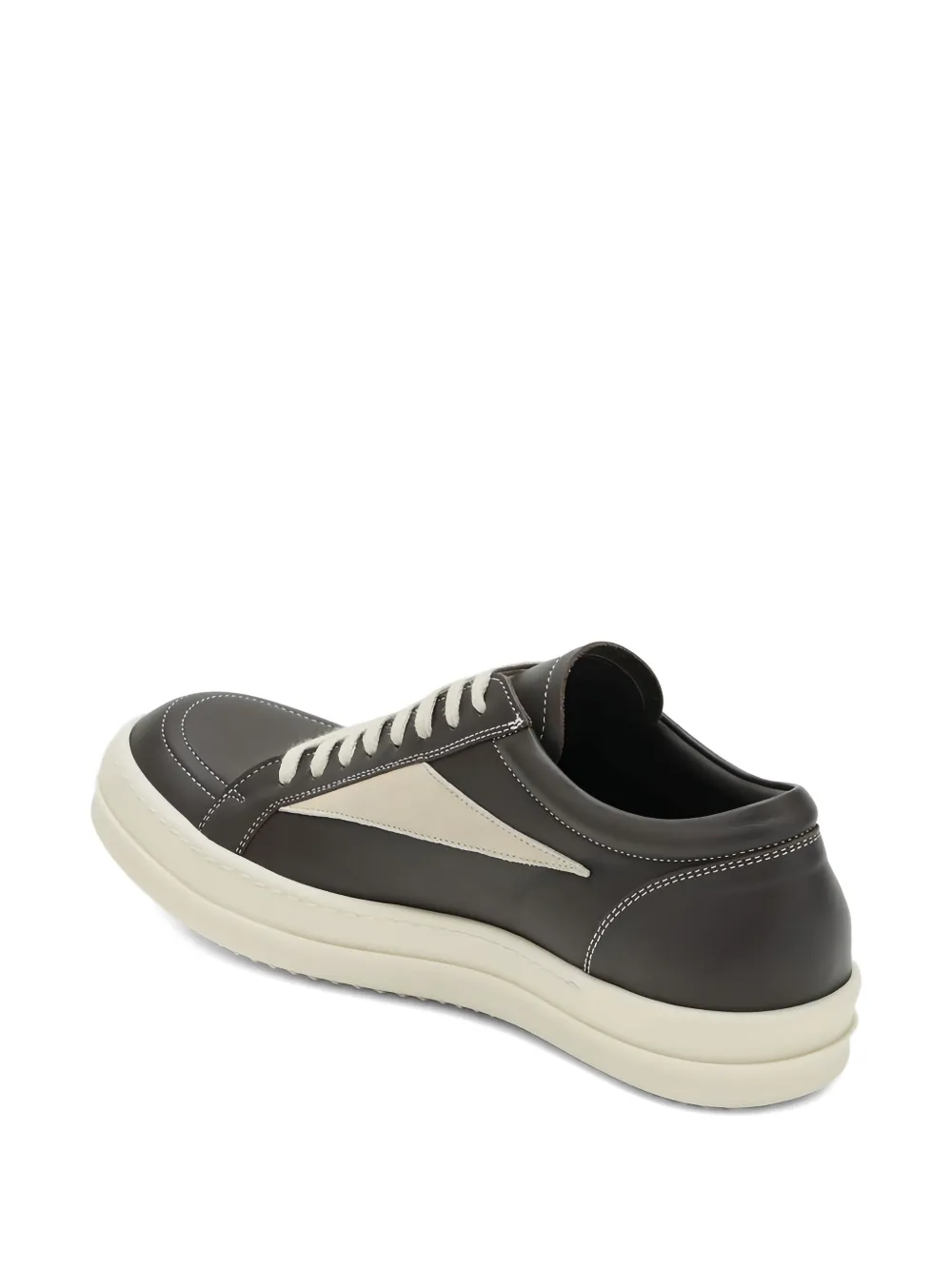 Rick Owens Vintage Sneaks Low Leather Sneakers In Gray