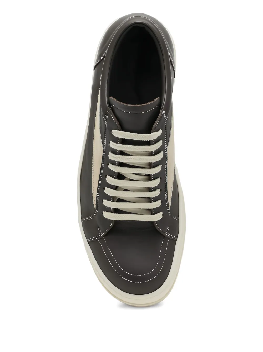 Rick Owens Vintage Sneaks Low Leather Sneakers In Gray