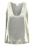 SA SU PHI metallic-finish tank top - Grey